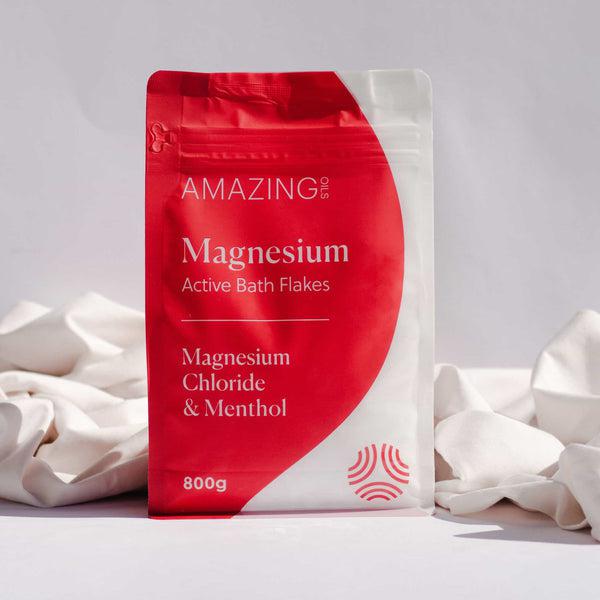 Amazing Oils - Magnesium Active Bath Flakes - 800g - The Bare Theory