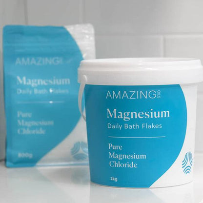 Amazing Oils - Magnesium Daily Bath Flakes - 800g - The Bare Theory