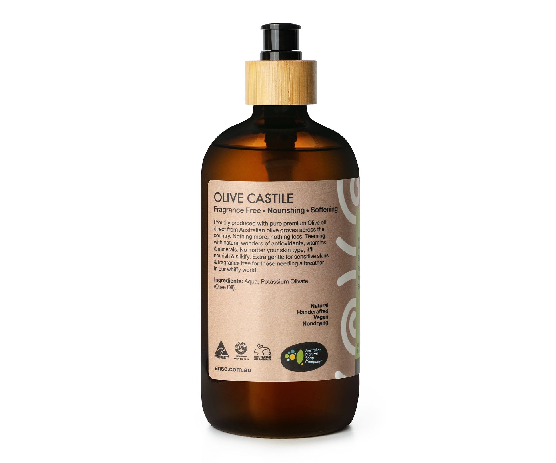 Australian Natural Soap Company - Hand & Body Wash - Olive Castile - The Bare Theory