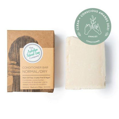 Australian Natural Soap Company - Solid Conditioner Bar - Normal / Dry 100g - The Bare Theory