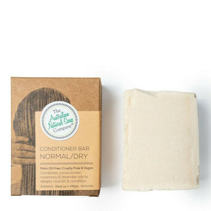 Australian Natural Soap Company - Solid Conditioner Bar - Normal / Dry 100g - The Bare Theory