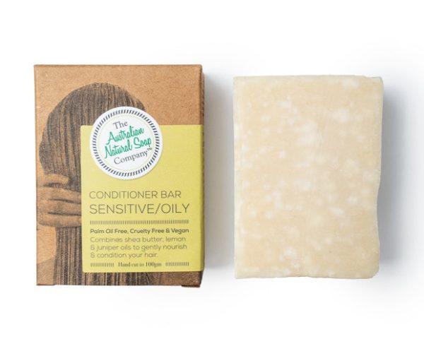 Australian Natural Soap Company - Solid Conditioner Bar - Sensitive / Oily - The Bare Theory
