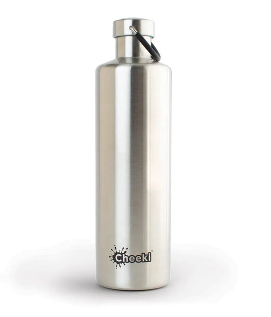 Cheeki - Insulated Classic Bottle 1L - Silver - The Bare Theory