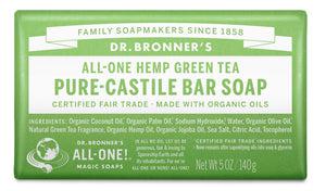 Dr Bronner's - Bar Soap - GREEN TEA Dr Bronner - The Bare Theory