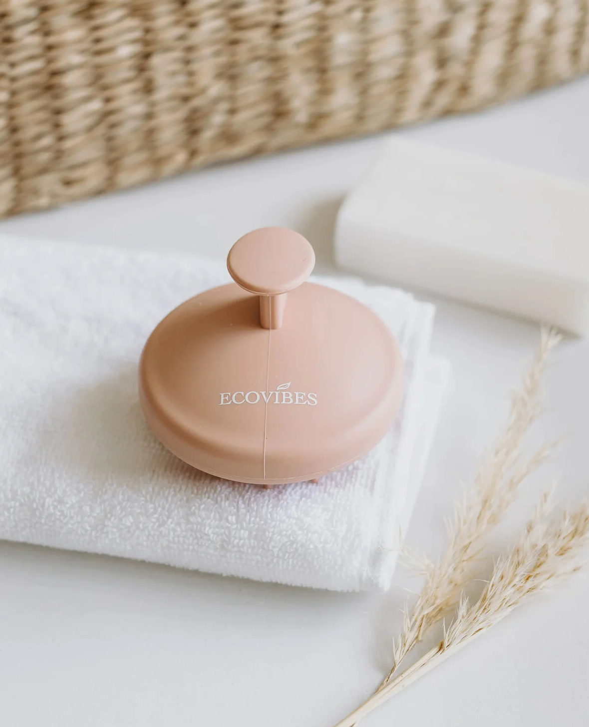 EcoVibes - Exfoliating Scalp Brush - Pink - The Bare Theory