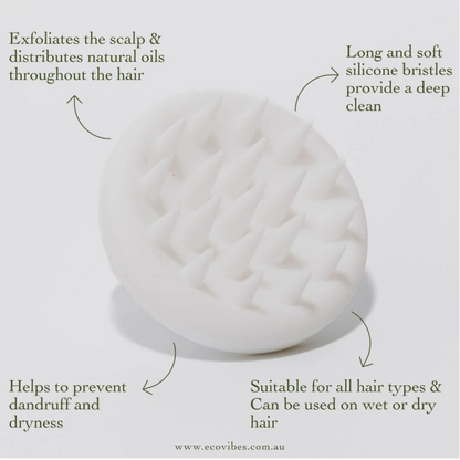 EcoVibes - Exfoliating Scalp Brush - Pink - The Bare Theory