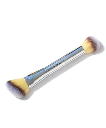 Fitglow Beauty - Teddy Double Cheek Brush - The Bare Theory