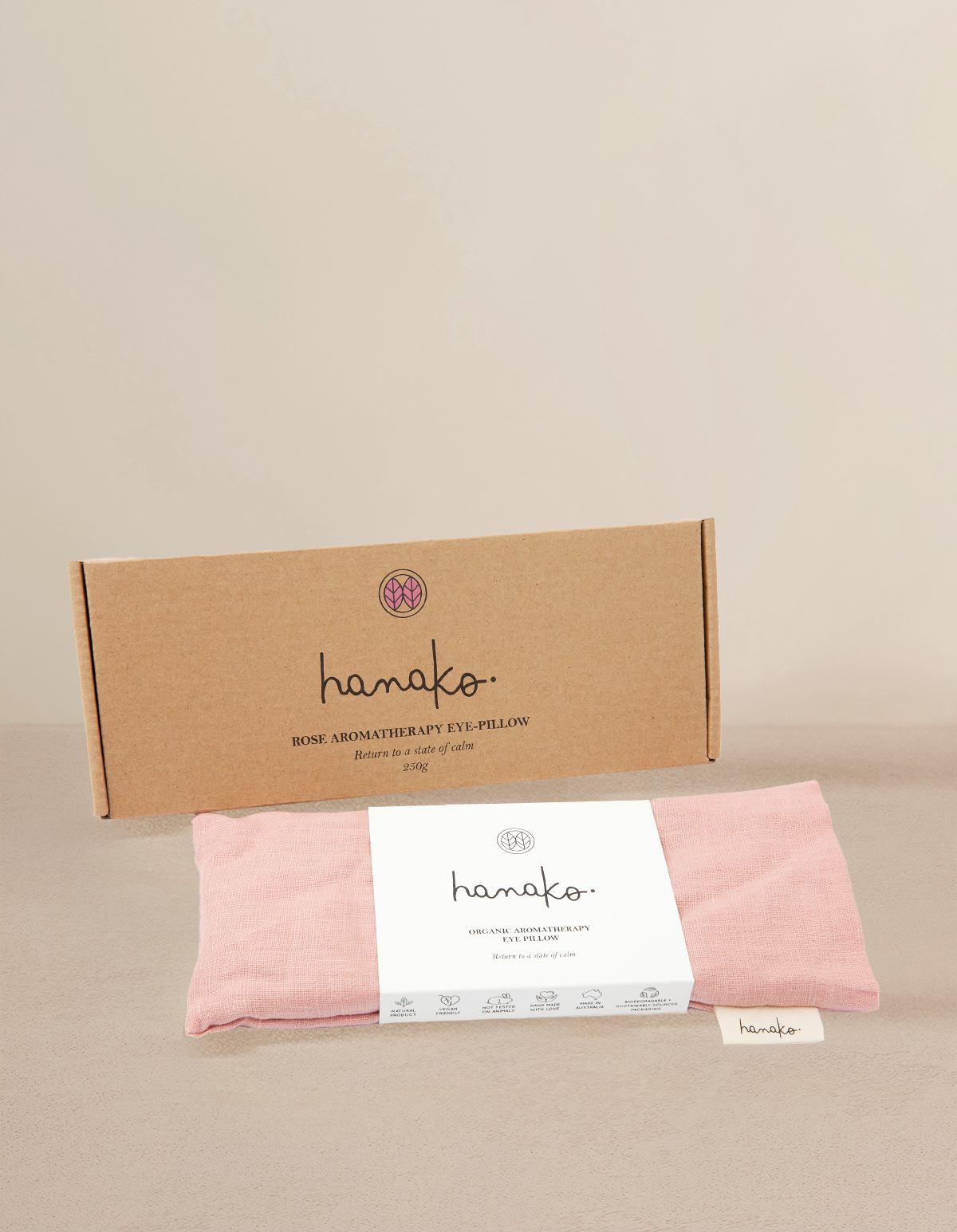 Hanako - Rose Aromatherapy Organic Eye Pillow - The Bare Theory