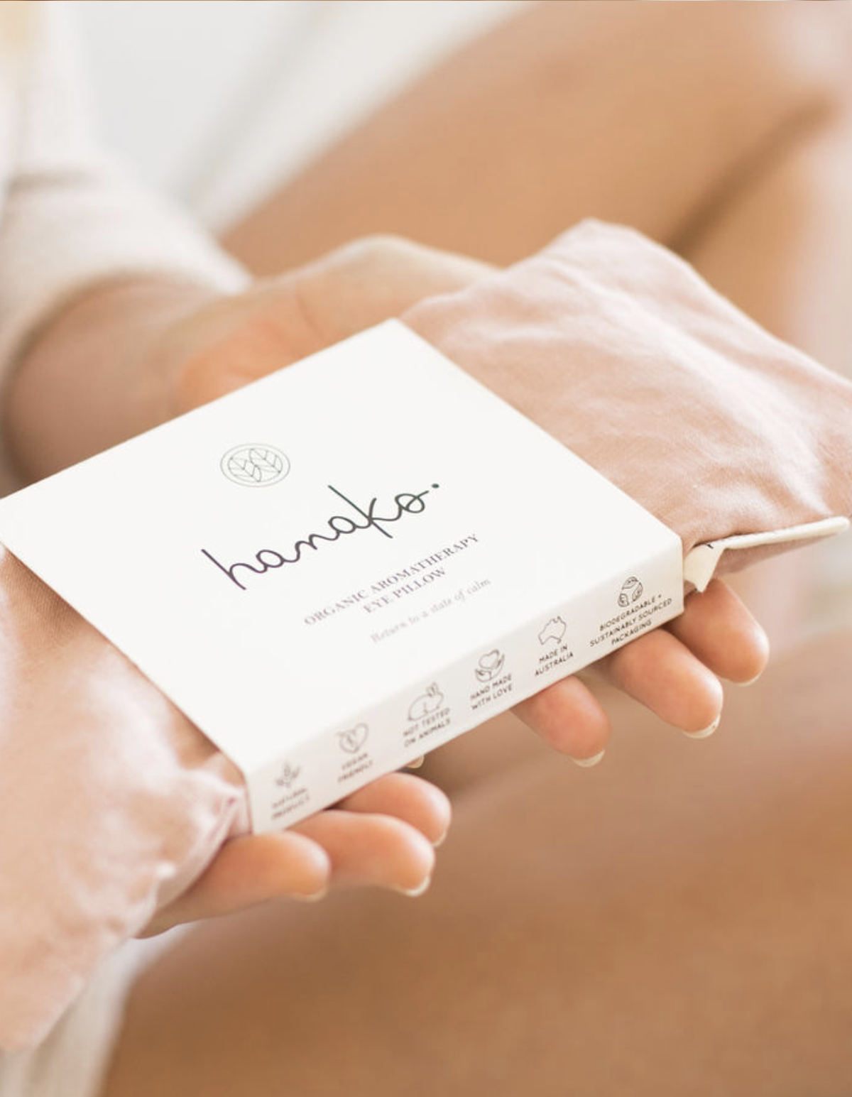 Hanako - Rose Aromatherapy Organic Eye Pillow - The Bare Theory