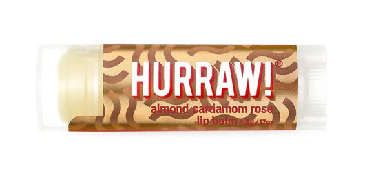 Hurraw! Balms - Ayurvedic Lip Balm - Almond Cardamom Rose - The Bare Theory