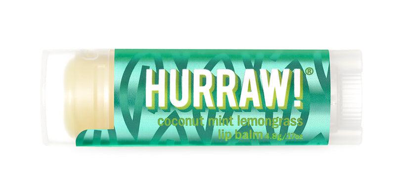 Hurraw! Balms - Ayurvedic Lip Balm - Coconut Mint Lemongrass Balm - The Bare Theory