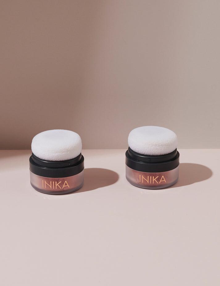 INIKA - Mineral Blush Puff Pot - Rosy Glow - The Bare Theory