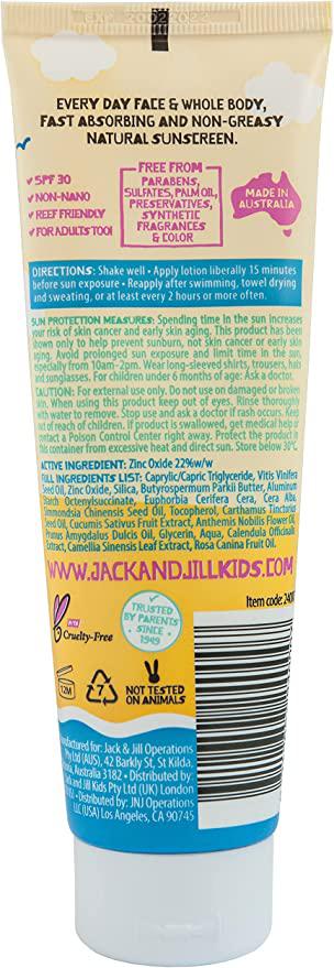 Jack n' Jill- NATURAL SUNSCREEN 100g - The Bare Theory