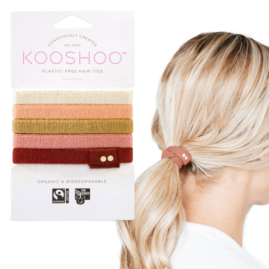 Kooshoo Plastic-free Biodegradable Hair Ties - Ginger - The Bare Theory