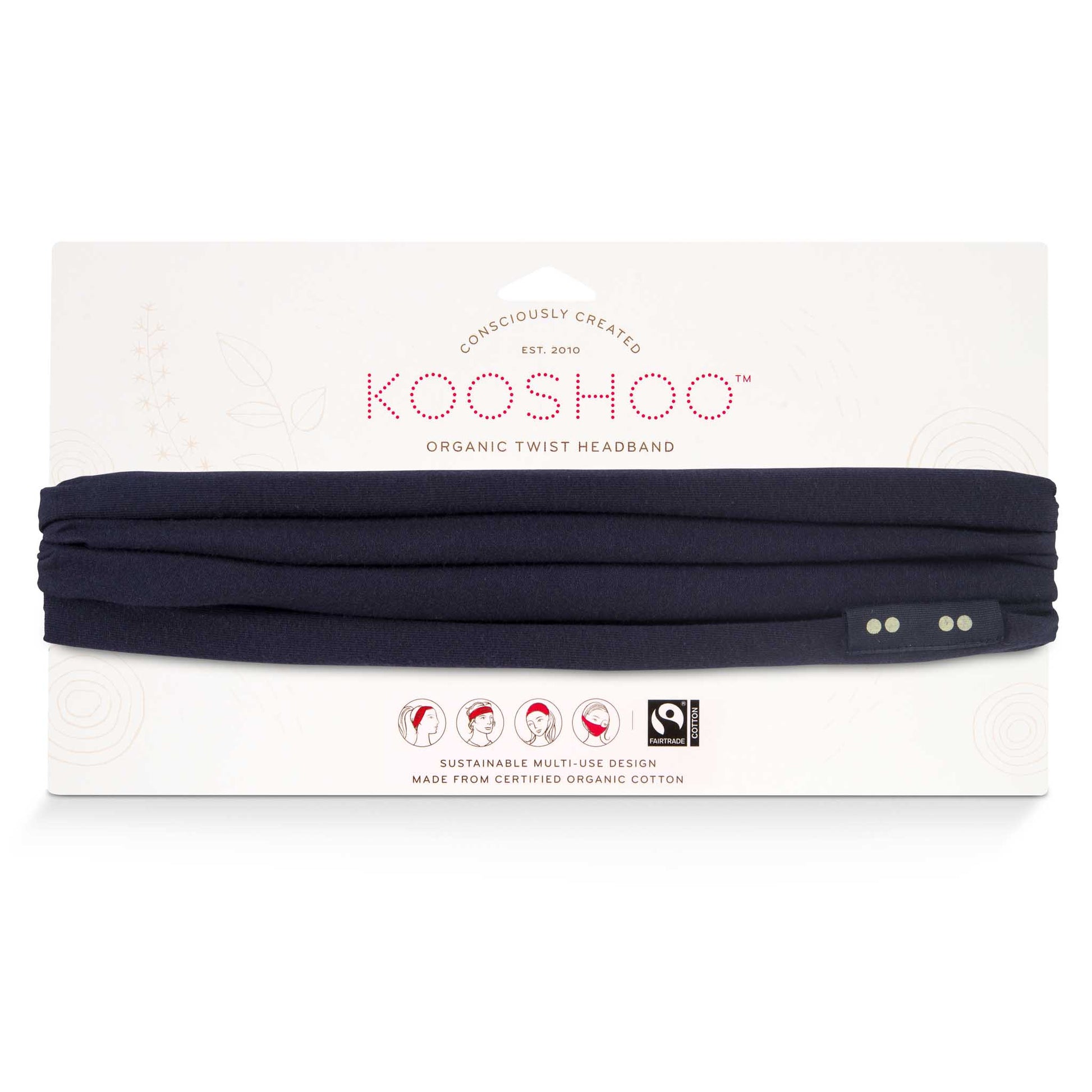 KOOSHOO - Twist Headband - Midnight Blue - The Bare Theory