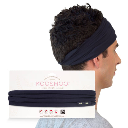 KOOSHOO - Twist Headband - Midnight Blue - The Bare Theory