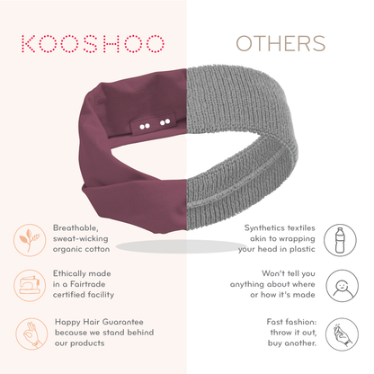 KOOSHOO - Twist Headbands - Matte Mauve - The Bare Theory