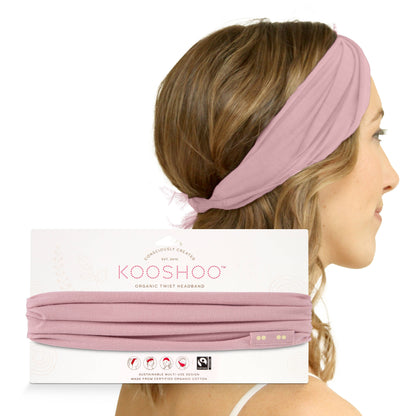 KOOSHOO - Twist Headbands - Matte Mauve - The Bare Theory