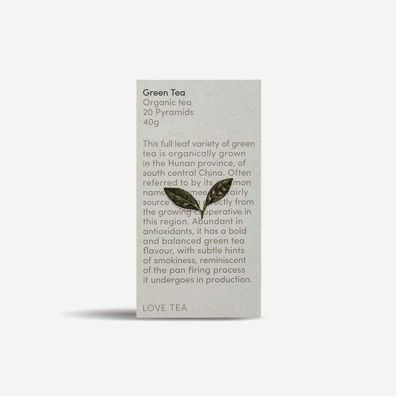 Love Tea - Green Tea Pyramid Tea Bags - 50 - The Bare Theory