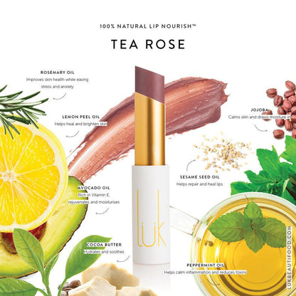 Luk Beautifood - Lip Nourish - Tea Rose - The Bare Theory