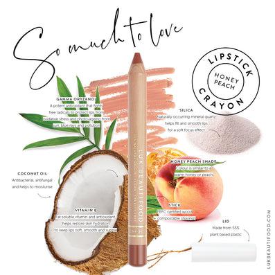 Luk Beautifood - Lipstick Crayon - Honey Peach - The Bare Theory