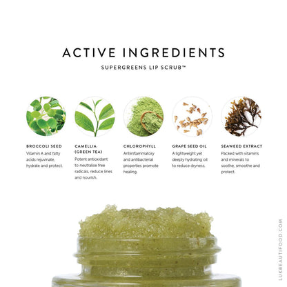 Luk Beautifood - Supergreens Lip Scrub™ 20g - The Bare Theory