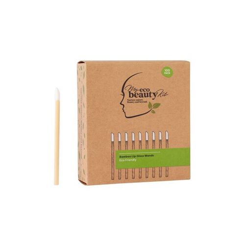 MODELROCK - My Eco Beauty Kit - Bamboo Disposable Lip Gloss Wands 100pk - The Bare Theory