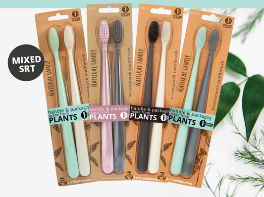 NFco Bio Toothbrush Mixed Twin Pack - The Bare Theory