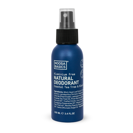 Noosa Basics - Natural Deodorant Spray - Coastal Tea Tree & Black Spruce 100ml - The Bare Theory