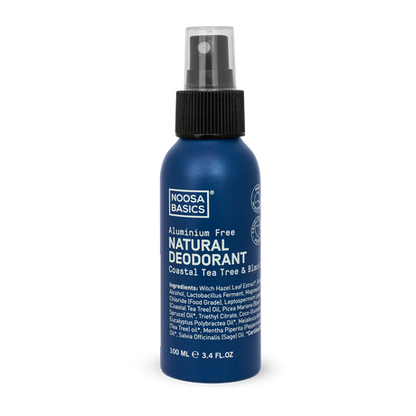 Noosa Basics - Natural Deodorant Spray - Coastal Tea Tree & Black Spruce 100ml - The Bare Theory