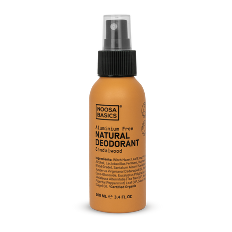Noosa Basics - Natural Deodorant Spray - Sandalwood 100ml - The Bare Theory