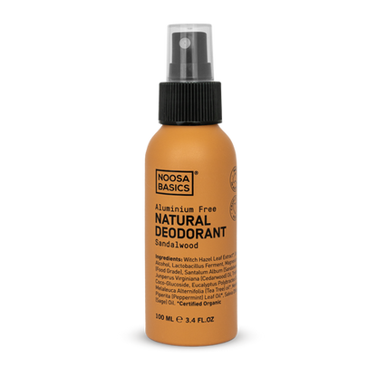 Noosa Basics - Natural Deodorant Spray - Sandalwood 100ml - The Bare Theory