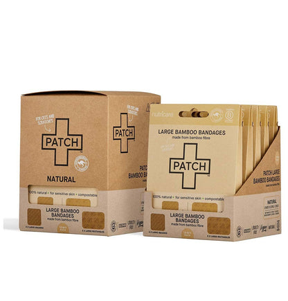 Patch Bandages - Large Mixed Natural Bamboo Bandages - The Bare Theory