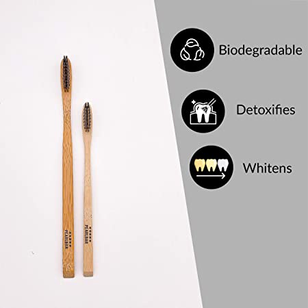 Pearlbar - Bamboo & Charcoal Toothbrush - Adult / Firm - The Bare Theory