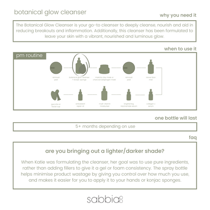 Sabbia Co - Botanical Glow Cleanser | 120ml - The Bare Theory