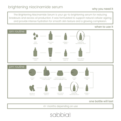 Sabbia Co - Brightening Niacinamide Serum | 30ml - The Bare Theory