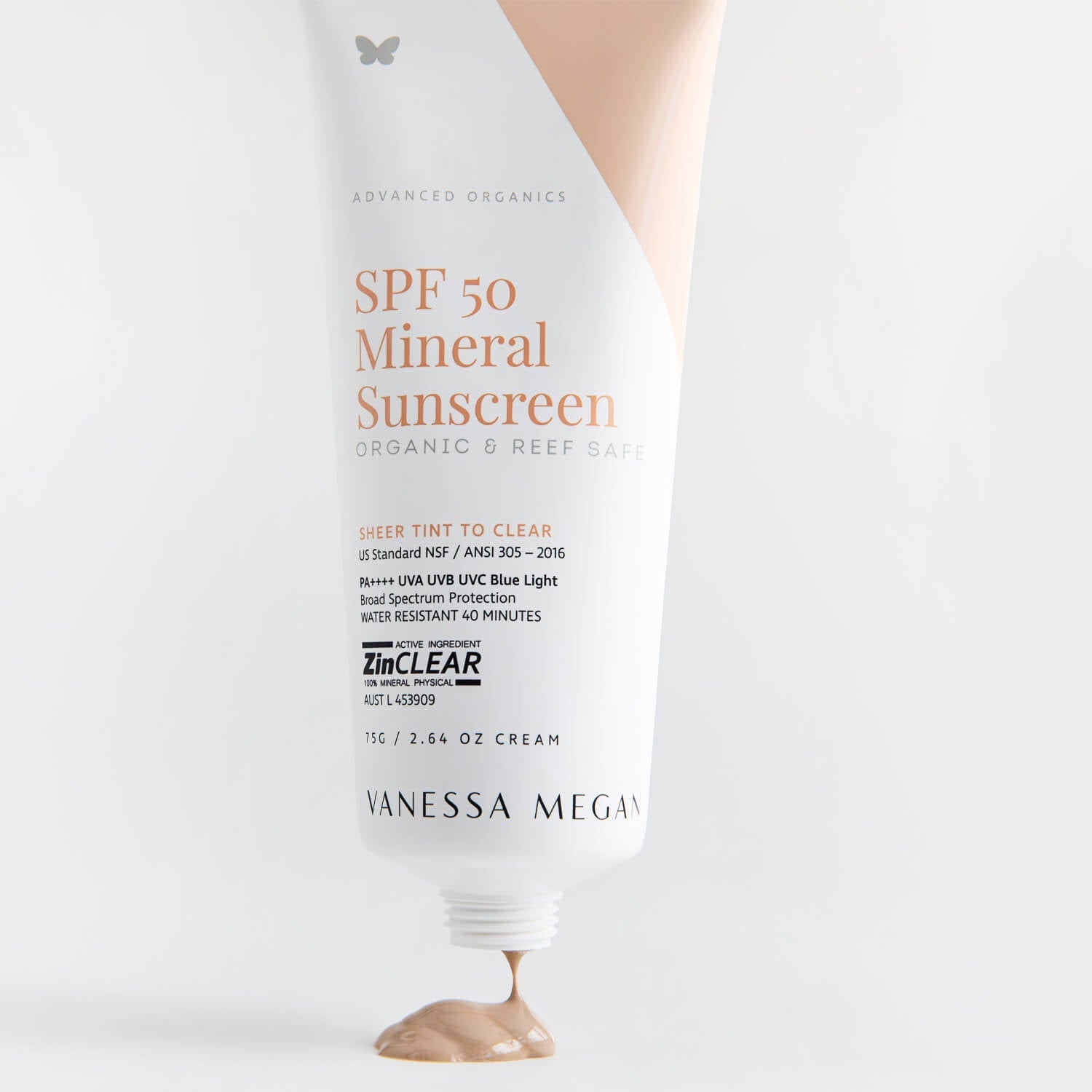 SPF 50 Mineral Sunscreen | Organic & Reef Safe | 75g - The Bare Theory