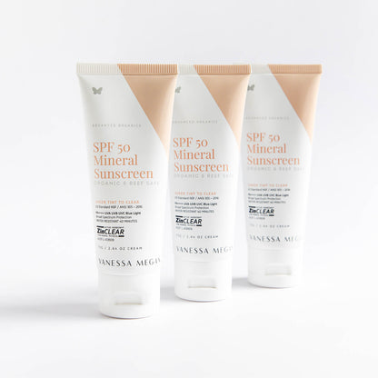 SPF 50 Mineral Sunscreen | Organic & Reef Safe | 75g - The Bare Theory