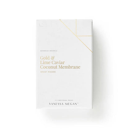 Vanessa Megan - Gold & Lime Caviar | Coconut Membrane Sheet Mask | 3-Pack - The Bare Theory