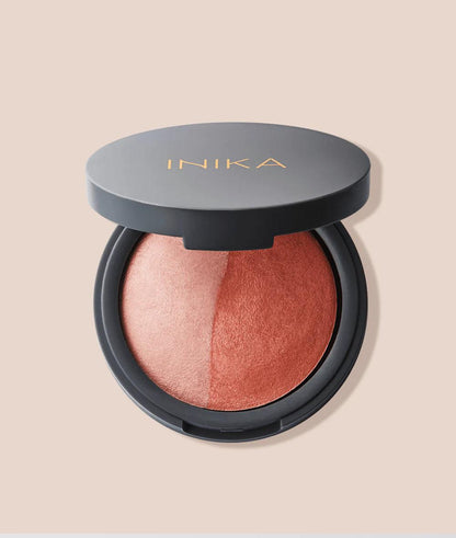 INIKA - Baked Blush Duo - Burnt Peach - The Bare Theory